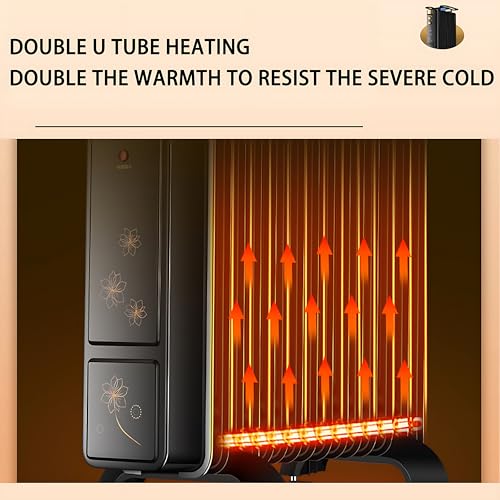 Radiateur à huile 2000W électrique mobile à 15 ailettes - 3