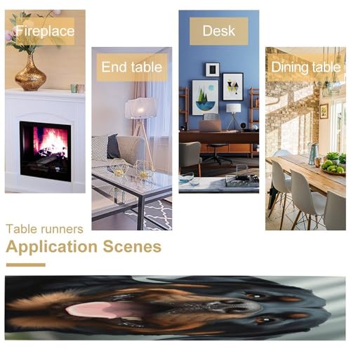 Chemin de table Rottweiler au tissu épais de qualité supérieure pour une décoration durable