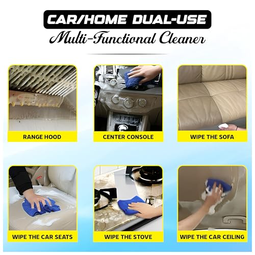 Image of MIKANIX Multipurpose Foaming Car Interior & Exterior Cleaner Foam Spray For | Car Seat | Dashboard | Shoes | Sofa | Vinyl Rubber | Doors, PU /Leather (Pack of 2)
