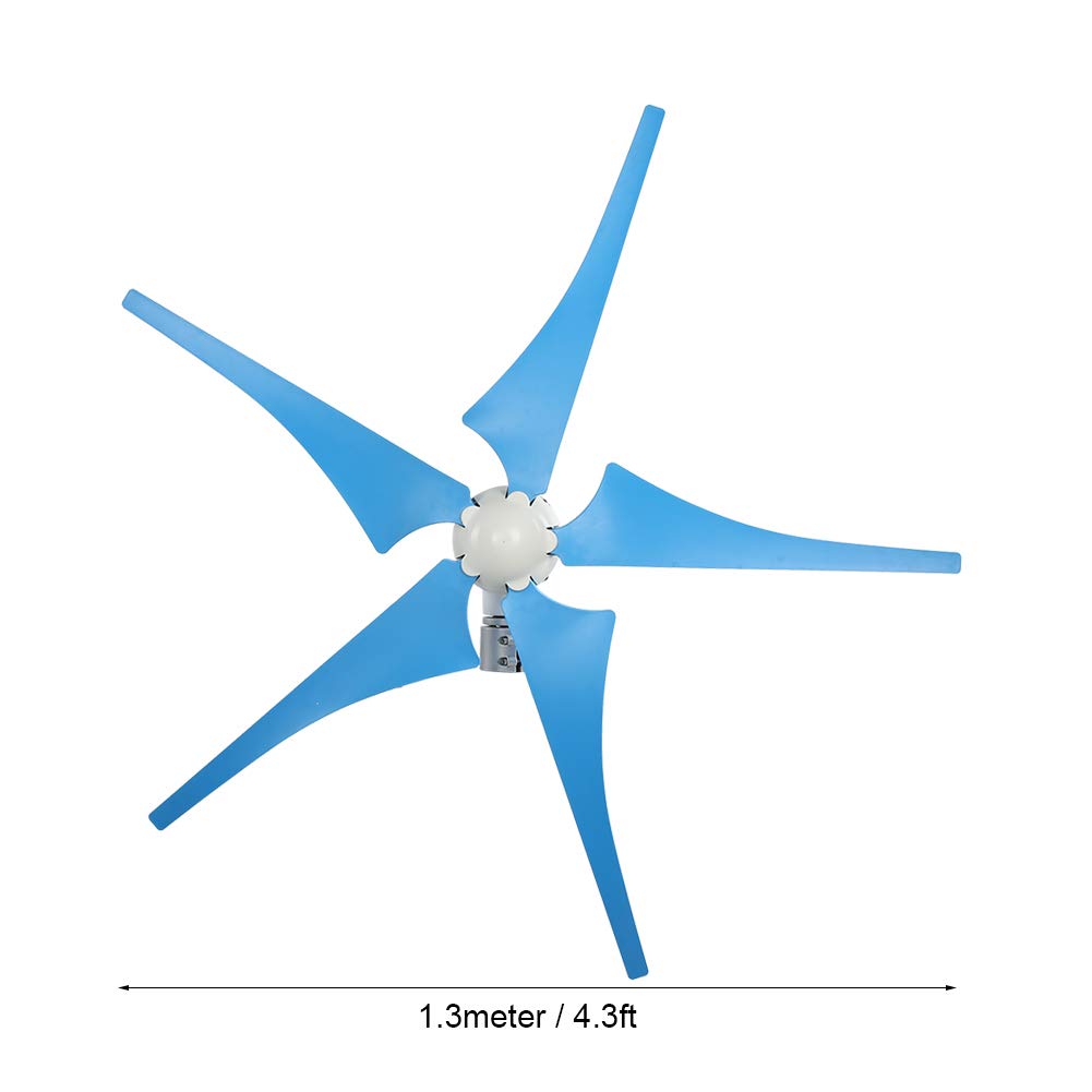 Keenso 5 Kit per Generatori di Eolico a 5 Ala/alta affidabilità per 400 W per Lampioni - Setup Veloce, Adatto Agli Appassionati di Energie Rinnovabili
