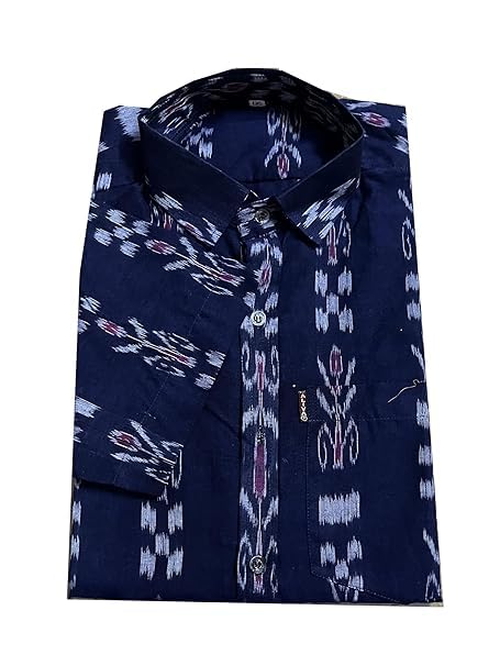 Image of Odisha Handloom 100% Pure Cotton unstitched Sambalpuri Pasapali Shirt fabric for Men /Boys Odisha Traditional kurta Soft & Breathable Natural Cotton fabric