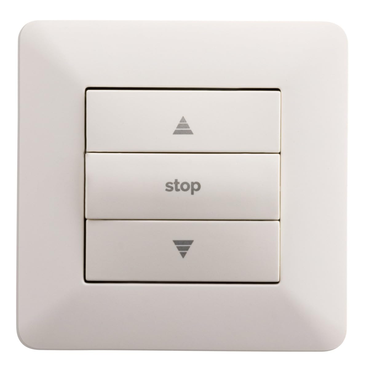 Zenitech - Mando para Persianas 2300W 10A - Instalación Empotrada Lista para Usar - Motor Compacto y Soporte con Clip - Ajuste Milimétrico - Blanco - 86x86 mm