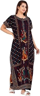JK Creations Women's Cotton Printed Maxy/Nightwear/Nighty for Women & Girls | Women's Nightdress|Night Gown Price In India