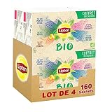 Lipton Thé Bio Coffret Découverte 160 Sachets Pyramide (Lot de 4x40 Sachets)