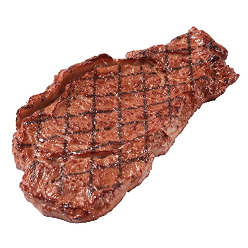 Gunsound Artificial Simulate Steak Fake Meat Food Model Photography Lifelike Cooked Roast Beef for Home Kitchen Cabinet Desk Shops Decor (Style a)