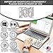 Synerlogic (2pcs) Word/Excel Windows Shortcut Sticker | Reference Guide Keyboard Shortcuts | Work from Home Essentials | Excel Shortcuts Cheat Sheet Laminated Vinyl (Clear/Small/2)