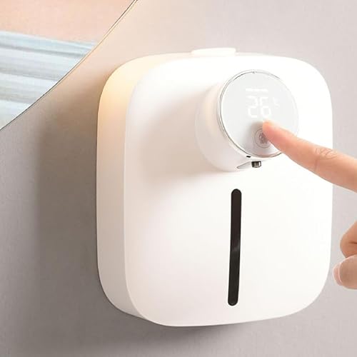 Miniatura 2 de ABOOFAN Dispensador de jabón táctil moderno Sensor inteligente recargable montado en la pared para oficina en casa