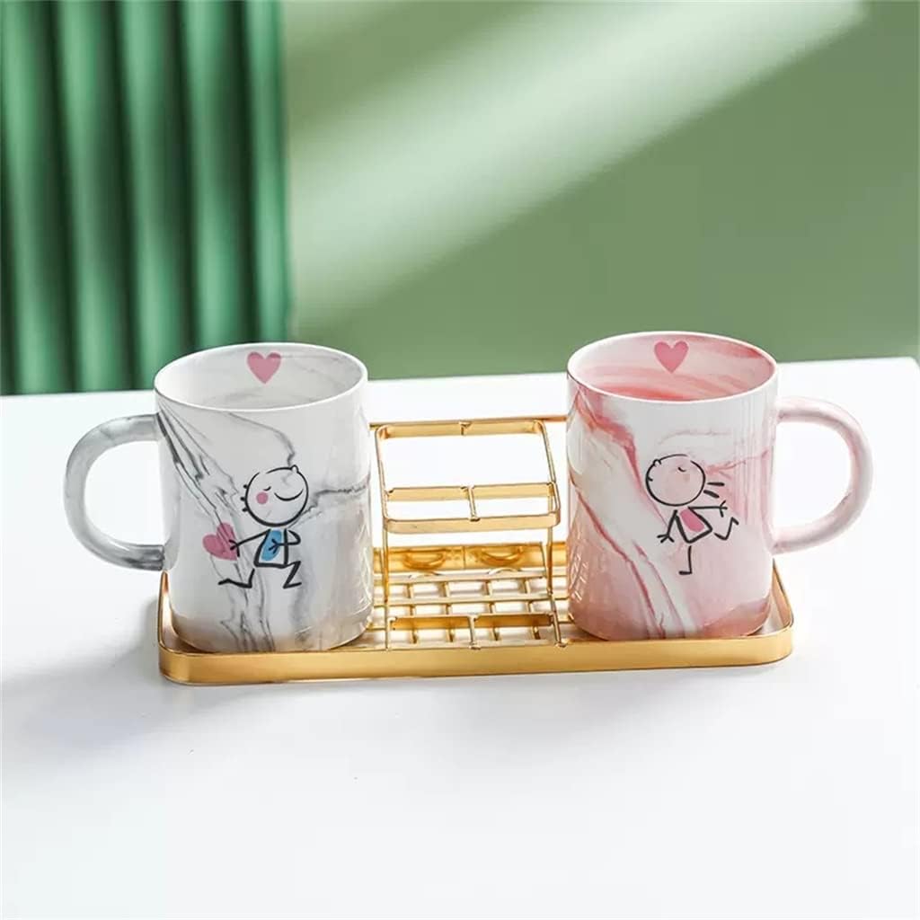 Couple Brushing Cup Mouthwash Cup Toothbrush Rack Set Wash Cup Household Ceramic Tooth Cylinder Pair