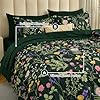 Amazon.com: Yiran Dark Green Floral Comforter Set King Size, 7 Piece Comforter Bedding Set, Bed ...