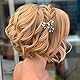 SINLOV Braut 3 Stück Kristall Hochzeit Haarnadeln Braut Rhinesone Haarteile Brautjungfer Perle Haarschmuck für Frauen (Gold)