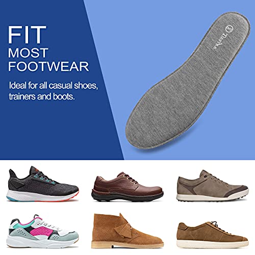 Image of 2 Pair -Shoe Inserts for Mens Memory Foam Insoles,Replacement Insoles for Work Boots Running Shoes, Cushion Shock Absorbing for Foot Pain Relief, Comfort Breathable Inner Soles 45EU,US12