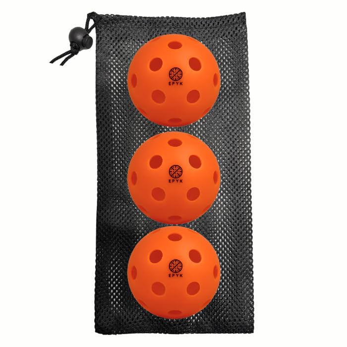 EPYK Palline da pickleball per interni, 26 fori, TPE, diametro 74 mm, 24 g
