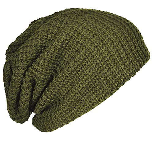 FORBUSITE Mens Slouchy Long Beanie Knit Cap for Summer Winter, Oversize