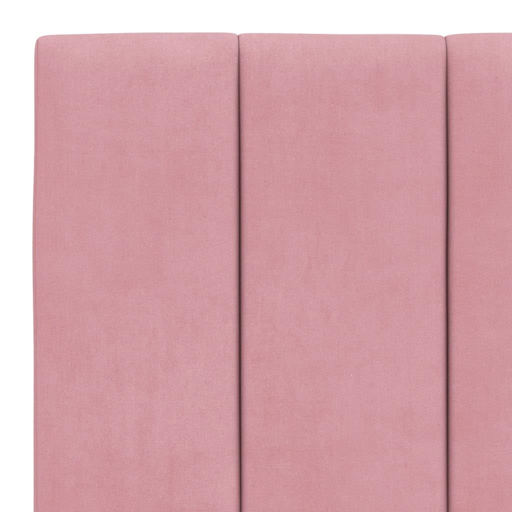 vidaXL Cabecero de Cama Acolchado Hanko, Cabezal Tapizado de Cojín Almohada, Cabecera Colgante, Mueble para Dormitorio, Terciopelo Rosa 180 cm