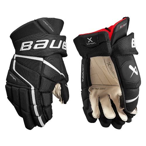 Bauer Vapor 3X Pro Handschuhe Intermediate, Größe:12 Zoll, Farbe:schwarz/rot