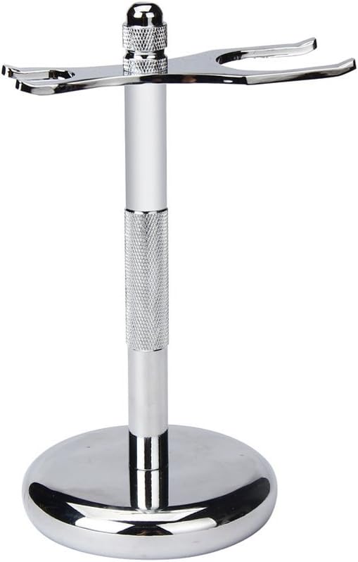 TEEROVA Universal Stainless Steel Safety Razor Stand Holder Shaving Brush Stand