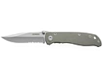 Gear Air Ranger Folding Pocket Knife for Hunting and Outdoors, Serrated Edge Blade, Grey