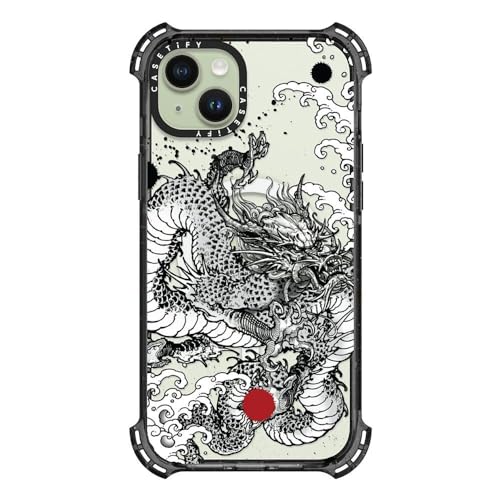 Coque iPhone 15 Plus CASETiFY Bounce antichoc de 6,5m compatible MagSafe Power Dragon - 3