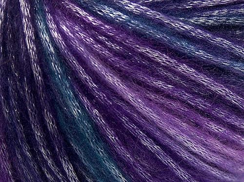 Image of Ice Yarn Lukche Picasso (3 Pack) Light Shinny Yarn Knitting Yarn Crochet Yarn for DIY Hand Knitting 44% Acrylic, 56% Polyester (3x1.76 Oz),(3x125 yds) (Purple Shades)
