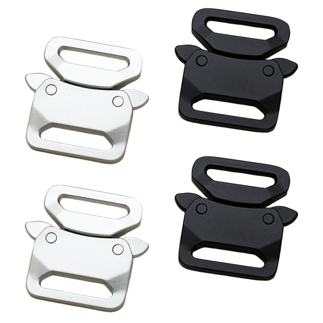 Set di 4 fibbie in paracord, clip per fibbie in paracord in lega di zinco, fibbie per braccialetti in paracord per realizzare accessori artigianali fai da te per braccialetti in paracord.