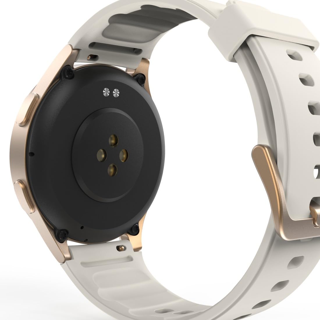 Hama | Reloj Inteligente 1.32" (Smartwatch Resistente al Agua IP68, GPS, análisis sueño, frecuencia Cardiaca, Monitor de hasta 100 Actividades, Pantalla táctil) Beige Oro