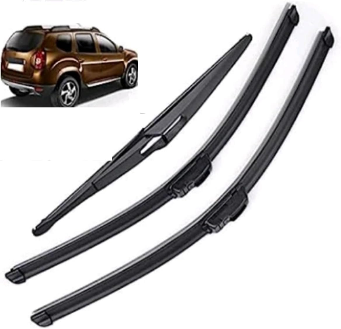 MadongJ Windshield Windscreen Wiper Blades for Dacia Duster 2009-2013, Replacement Blades All-Weather Performance Streak-Free Windshield Wipers