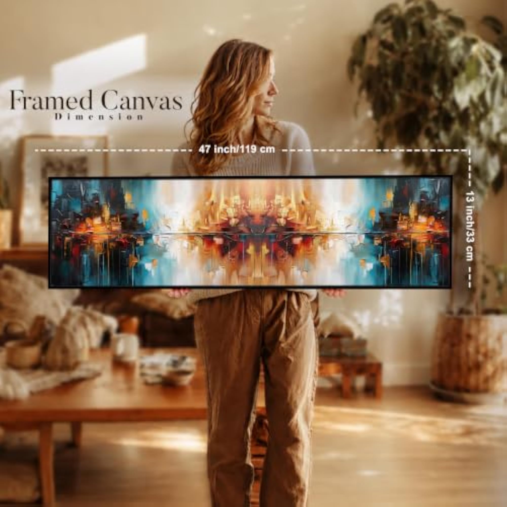 Multicolor Combination Abstract Wall Art Paintings for Living Room
