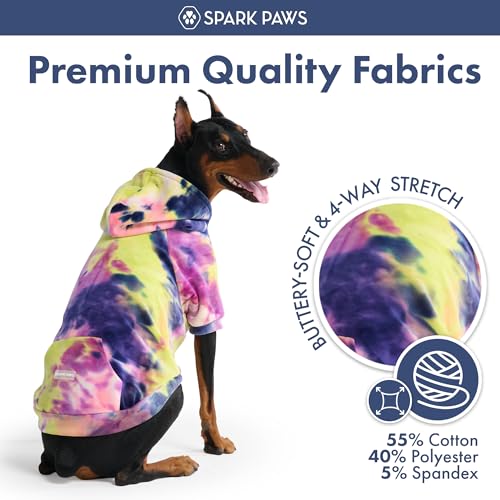 Image of Spark Paws Dog Hoodie - Premium Dog Sweater for Small, Medium, and Large Dogs | Warm Outfits for French Bulldogs, Pitbull, Puppy, Winter Jacket Alternative - Berry Lemonade - M