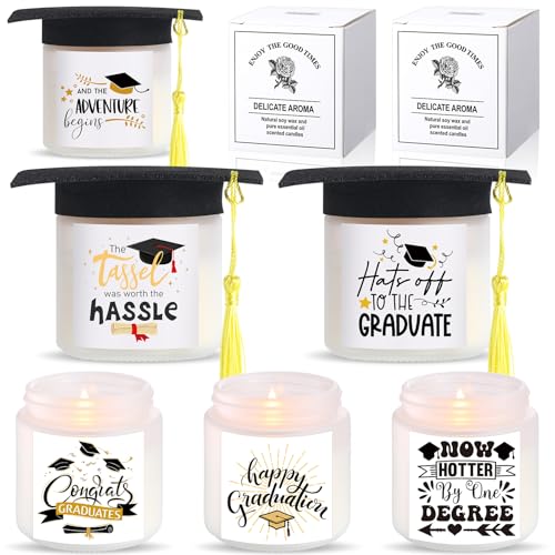 Conelist 12Pcs Graduation Scented Candles Gifts Set for Her Him