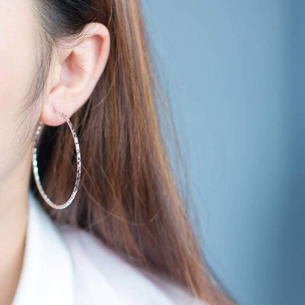 Pendientes ZUOZUIYQ para Mujer, S925, aro Grande, Moda Coreana, Elegantes, 4,5 cm, grifos para el hogar