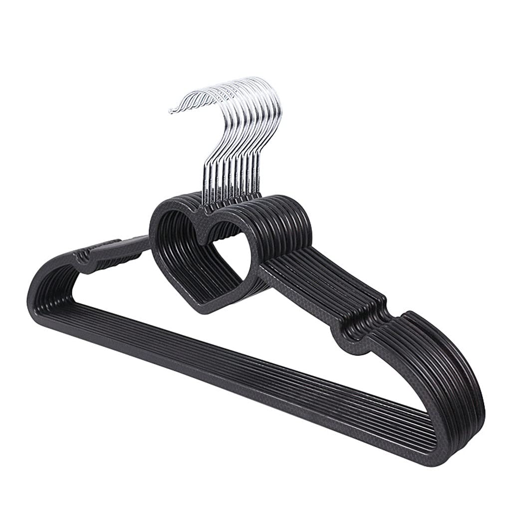 MOBYGKFY 20pcs Portable Cute Clothes Hanger Clothes Coat Plastic Hangers Hook Household Kids Pants Hangers For Clothes Hanger(Svart)