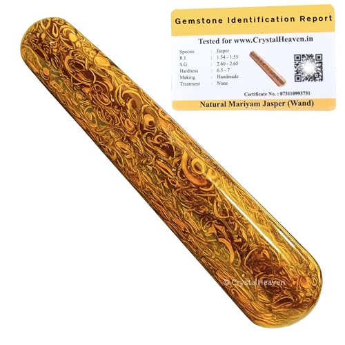 Image of Mariyam Jasper Crystal Wand - Smooth Crystal Wand for Energy Healing, Chakra Balancing, Meditation and Home Decor - Crystals and Healing Stones for Gift