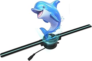 3D Hologram Fan, 16.5in 3D Hologram WiFi Projector Advertising Display, 2000x224 3D Advertising Projector for Christmas, H...