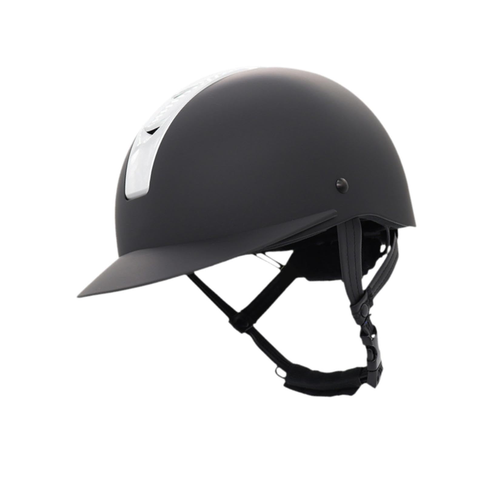 HGZLQKD Equestrian Helmet Horse Riding Helmet Practical Helmet Fashion Adjustable Equestrian Supplies Starter Equestrian Hat, S Black White