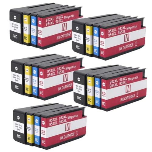Cartouche d'encre 952XL compatible OfficeJet Pro 8710 et 7740 (Lot de 5 jeux de 4 couleurs)