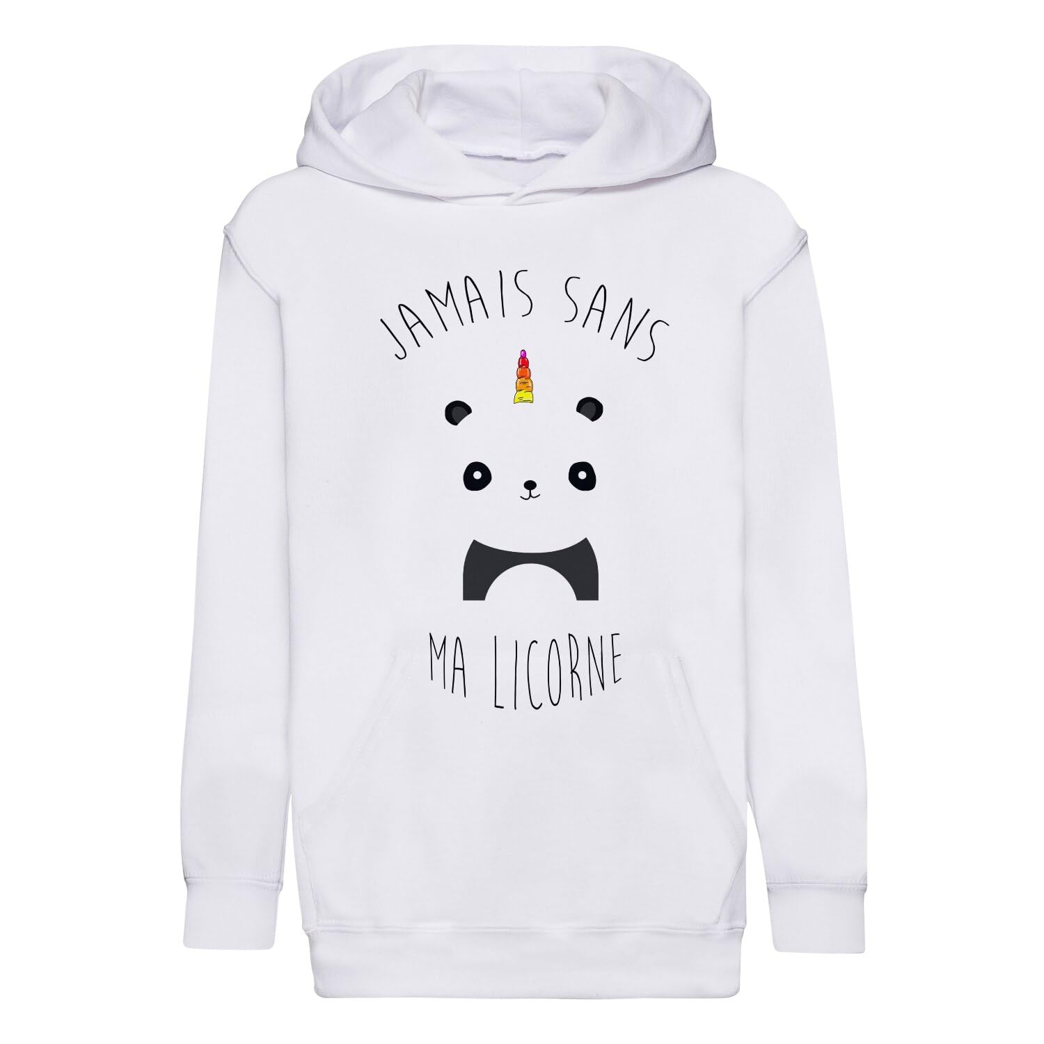 Sweat à capuche enfant coton doux anti irritation panda licorne