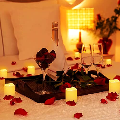 image for WEEMAGIC 24 Pack Flickering Flameless Votive Candles, 200+Hour Electri