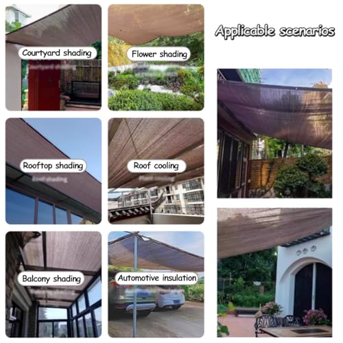 Voile occultant marron haute densité pour pergola et jardin - 5