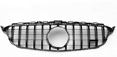 Miniatura 7 de MUCCGQ GT R AMG Style parrilla Parachoques delantero para Mercedes Benz W205 C250 C300 C400 (negro)