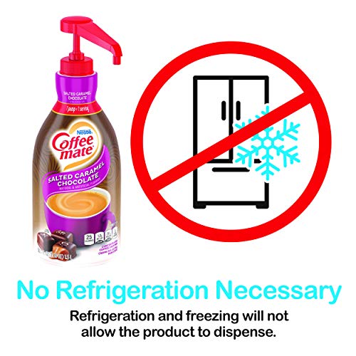 Nestle Coffee Mate Coffee Creamer, Salted Caramel Chocolate, Concentrated Liquid Pump Bottle, Non Dairy, No Refrigeration, 50.7 Ounces (Pack Of 2) (Packaging May Vary) #TOP4
