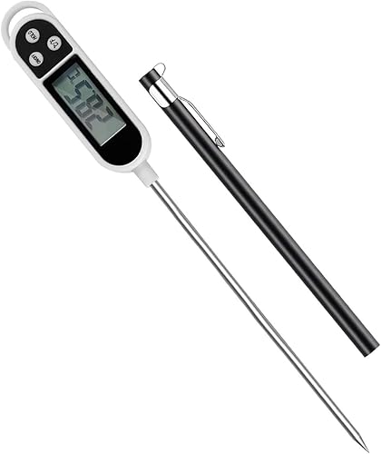 Termómetro de cocina digital preciso con clip ajustable, monitor de temperatura de la pastelería de carne y pan, monitor de temperatura para cocinas