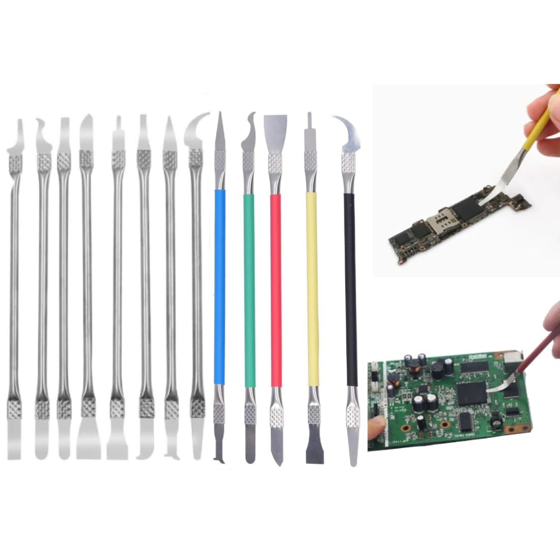 Juego de herramientas de palanca de metal de doble extremo, 31 piezas, antiestático, no abrasivo, sin arañazos, para reparación electrónica, para iPhone, MacBook, laptop, tablet, reloj, consola de