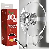 4smile Saughaken 10 Stück, Ø 35mm, Transparent - Saugnapf Haken aus PVC mit...
