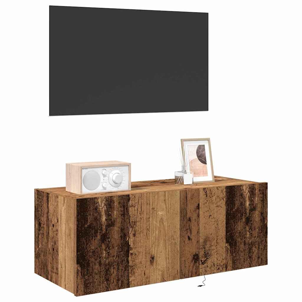 vidaXL Szafka pod telewizor 80 x 35 x 31 cm Stare drewno