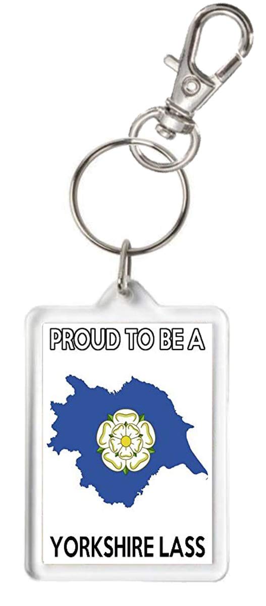 Kazmugz Multicolor Yorkshire Keyring, Proud To Be A Yorkshire Lass, Novelty Yorkshire Keyring, Yorkshire Gift