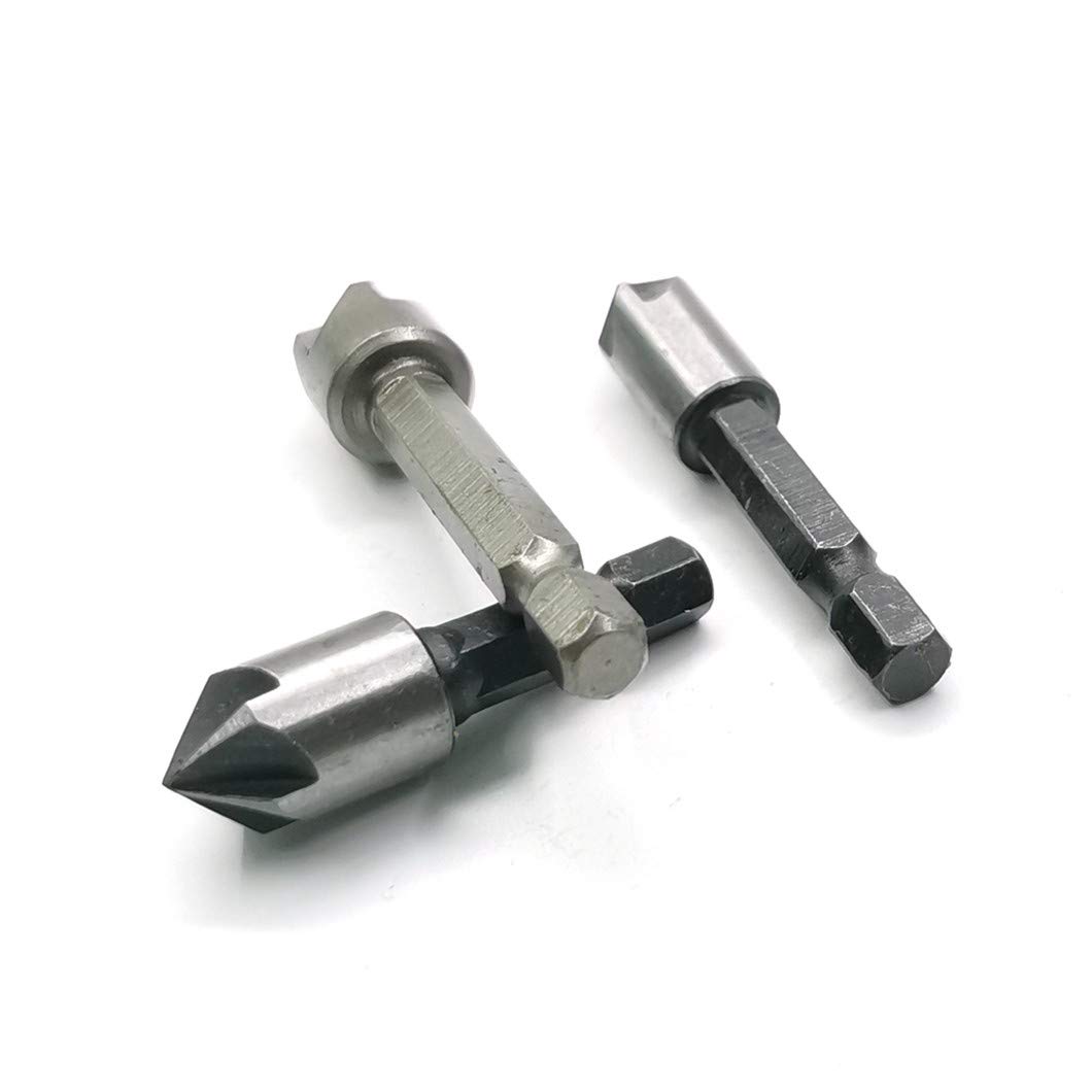 Set 5 Punte Svasatore 82 Gradi HSS - 5 Flauti Per Legno, Alluminio E PVC - Foto 4