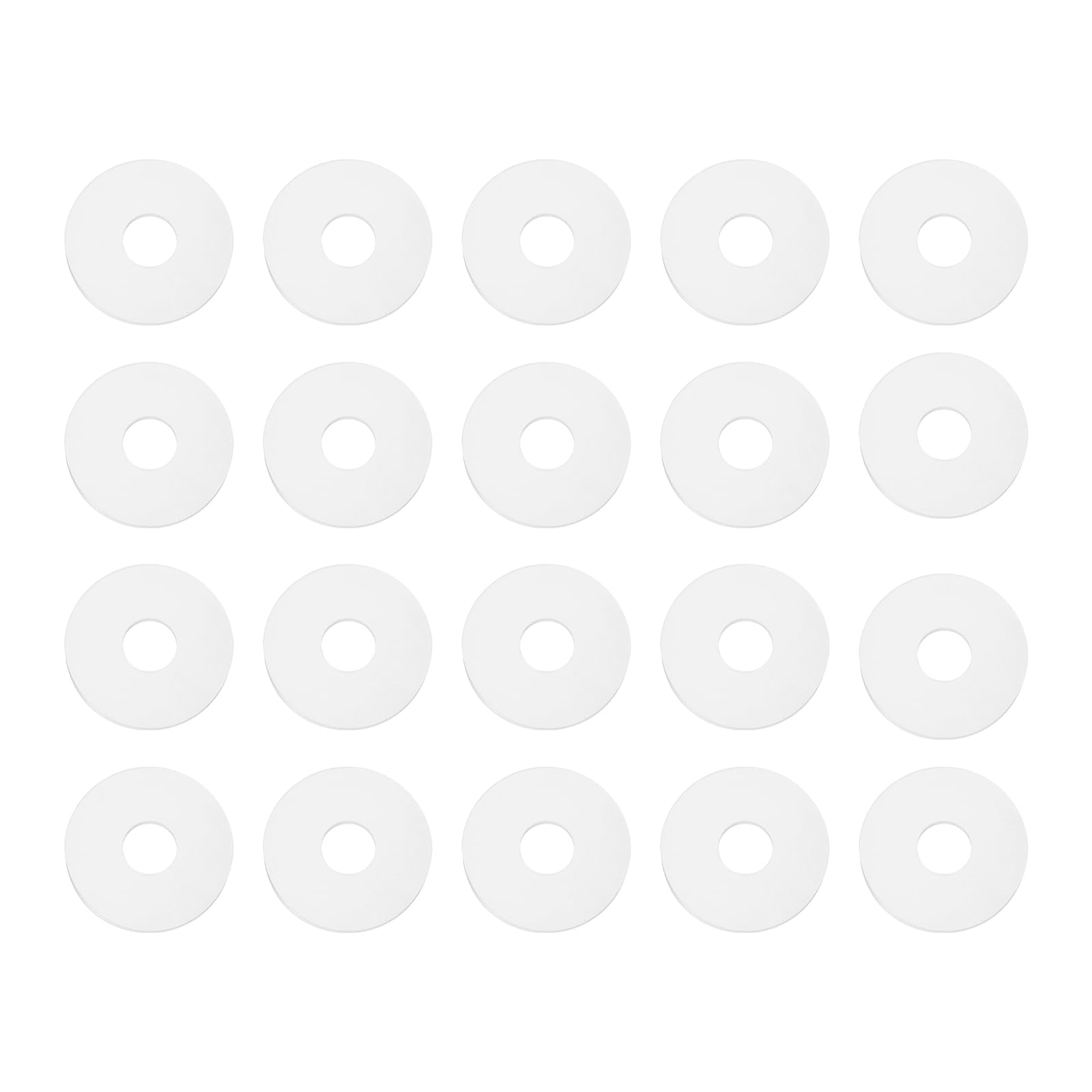 PATIKIL M16 Silicone Flat Washer, 8 Pcs 16mm ID 50mm OD 3mm Thick Plain Washer Grommets O-Ring Sealing Gasket Spacer for Faucet Pipe Water Hose Shower Door Handles, White — image 1