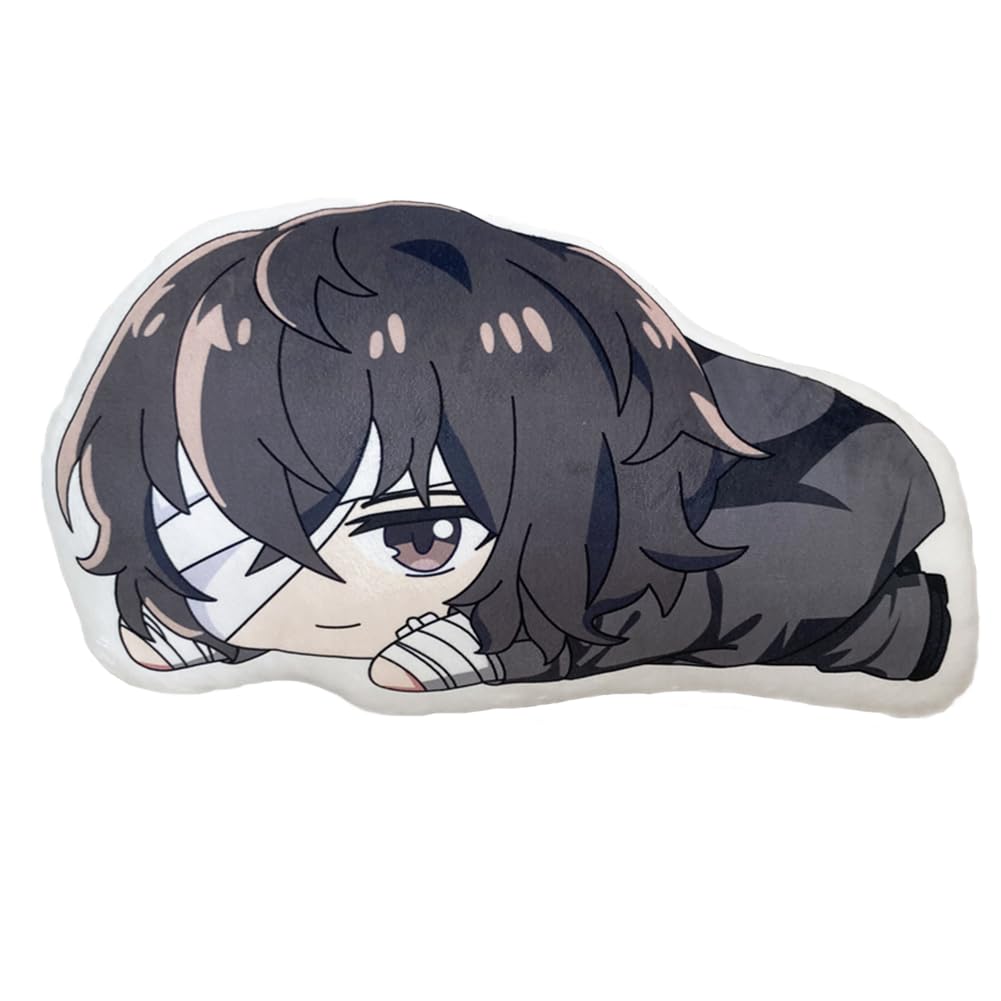 Xinchangda Bungo Stray Dogs Pillow, Anime Dazai Osamu/Nakahara Chuuya/Ranpo Edogawa Plush Pillow Cute Stuffed Nakajima Atsushi Anime Plushies