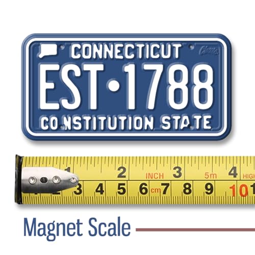 Imán de Placa de Licencia Connecticut 1.9" x 3.8" miniatura 2