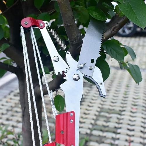 Image of Telescopic Tree Pole Pruning Saw, Pole Saw, Manual Pole Cutter for pruning Trees branches and leave, Tree Pole Pruner, Long Cutter Shearing (Without Pole)